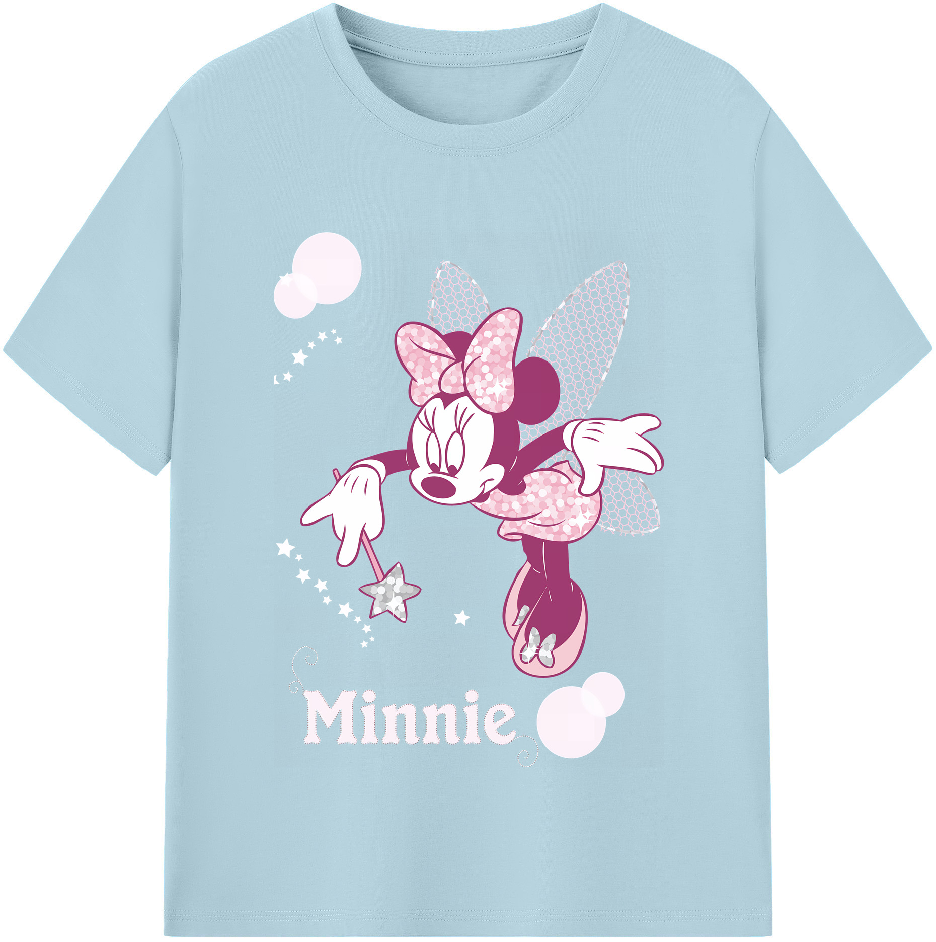 （画像用） ミッキーマウス Mickey Mouse 綿100％半袖Tシャツ（フロントプリント）